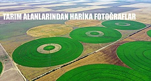 Konya'nın devasa dairesel tarlaları gökyüzünden görüntülendİ