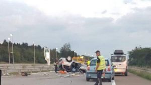 Gurbetci aile Sırbistan'da kaza yaptı: 3 ölü