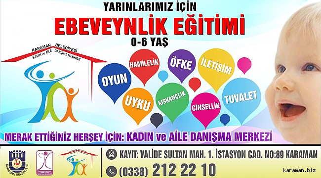 Belediyeden anlamlı hizmet."Yarınlarımız için Ebeveynlik" eğitimi başlıyor.