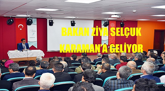 Cumartesi günü Milli Eğitim Bakanı Karaman'da olacak