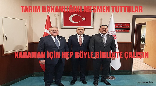 Milletvekilleri Şeker ve Eser tarım bakanlığında