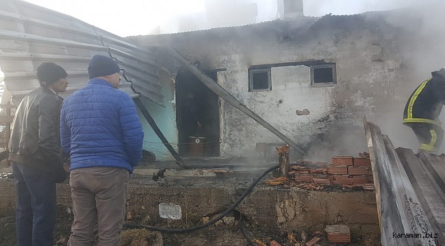 Yeşildere'de ev yangını