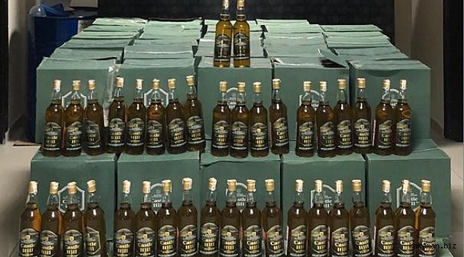 1260 şişe kaçak viski ele geçirildi