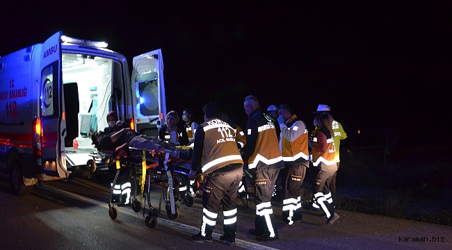 Konya'da sığınmacıları taşıyan minibüs devrildi: 14 yaralı