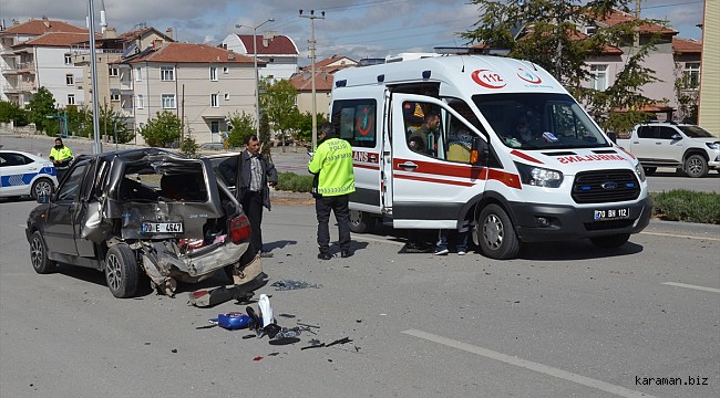 Karaman'da kaza ucuz atlatıldı: 1 yaralı