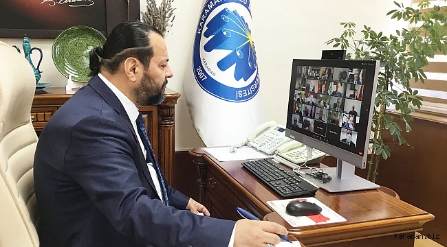 REKTÖR AKGÜL, TELEKONFERANS YÖNTEMİYLE ÜAK TOPLANTISINA KATILDI