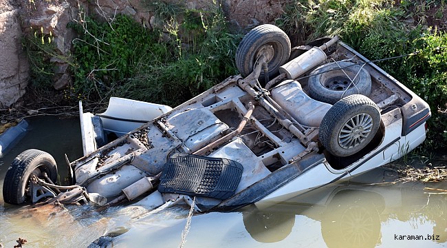 Aksaray'da sulama kanalına düşen otomobilin sürücüsü öldü