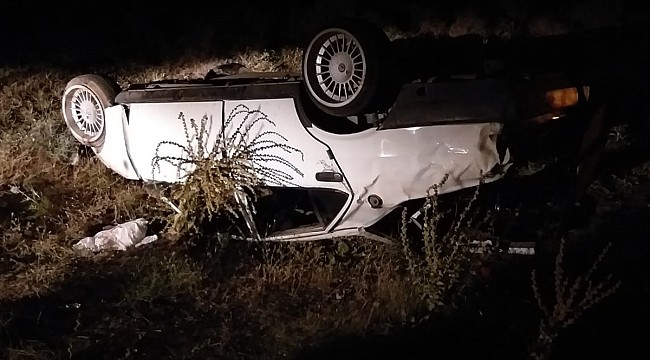 Aksaray'da otomobil şarampole devrildi: 1 ölü, 2 yaralı