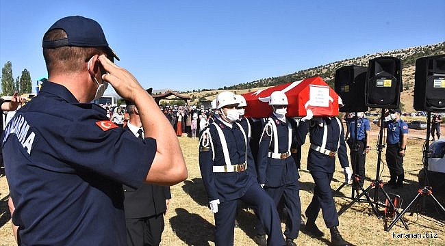 Hatay'da şehit düşen Jandarma Uzman Çavuş Konukcu, son yolculuğuna uğurlandı