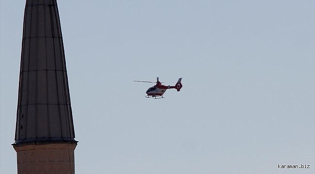 Hava ambulansı yaşlı kadın için havalandı