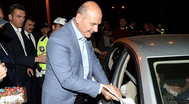 İçişleri Bakanı Soylu trafik denetimine katıldı: