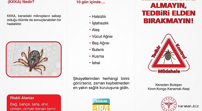 Kırım Kongo Kanamalı Ateşi / Uyarı ve Önlemler