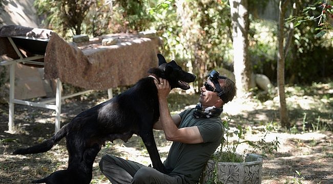 Kurt köpeklerini eğitip emniyet teşkilatına hibe ediyor