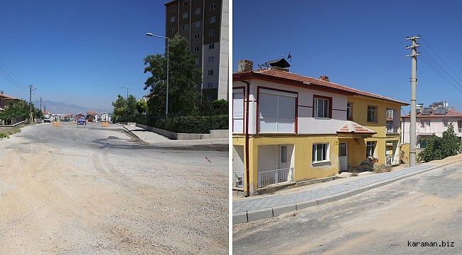 Karaman belediyesi yolları yapmaya devam ediyor