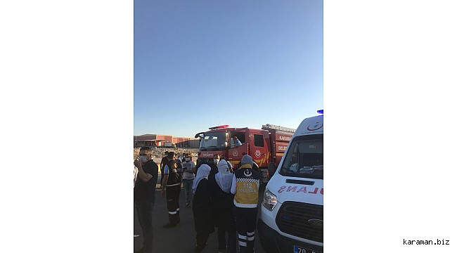 Karaman OSB'de servis otobüsü devrildi. Allah korumuş yaralıların sağlık durumu iyi