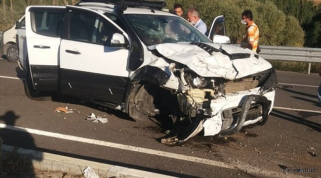 Seydişehir'de devrilen kamyonetin sürücüsü yaralandı