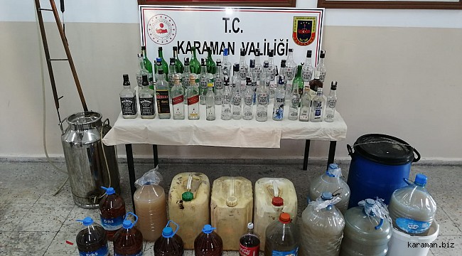 Ayrancı'da evini alkol imalathanesine çeviren şahıs yakalandı