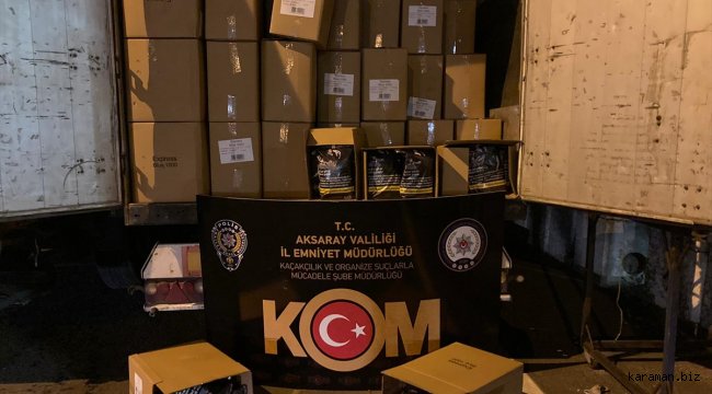 Aksaray'da kaçak tütün operasyonunda 2 zanlı yakalandı