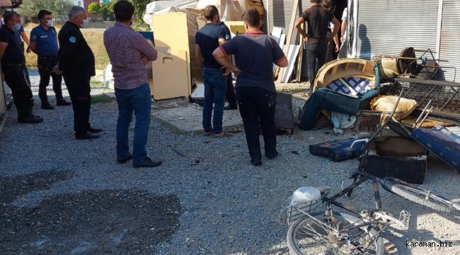Kayseri'de koltuk tamir atölyesinde çıkan yangını itfaiye söndürdü