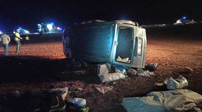Kırıkkale'de hafif ticari araç devrildi: 4 yaralı