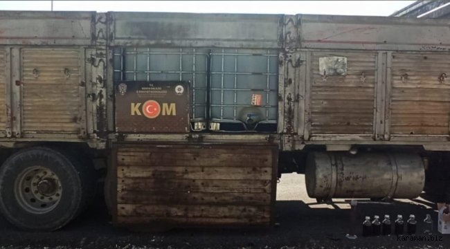 Konya'da kamyonda 14 bin litre kaçak akaryakıt ele geçirildi