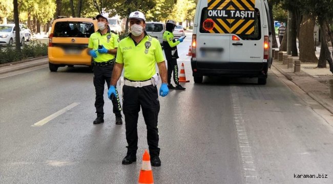 Konya'da öğrenci servisleri denetlendi