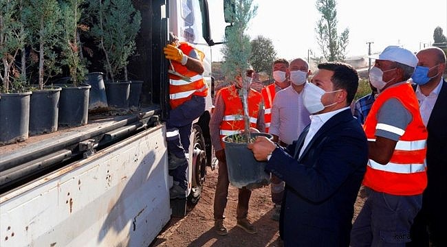 Nevşehir'den Hatay'a fidan gönderildi
