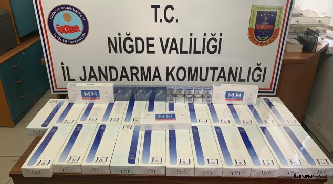 Niğde'de 280 paket kaçak sigara ele geçirildi