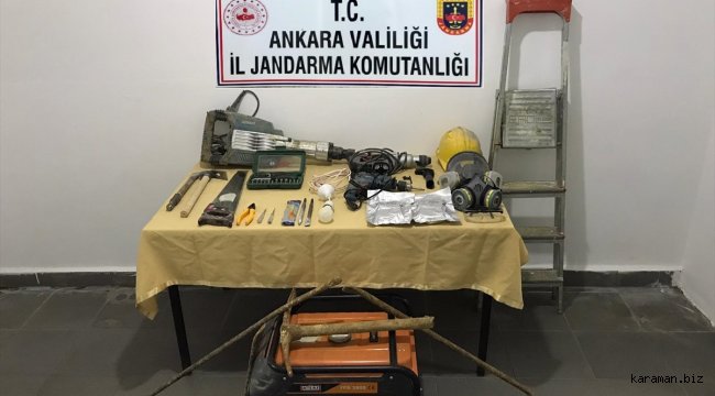 Ankara'da kaçak kazı yapan iki şüpheli yakalandı