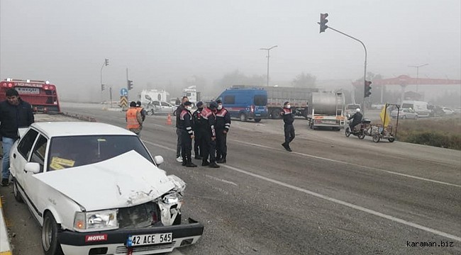 Ereğli'de sis kazaya neden oldu. 7 araç birbirine girdi
