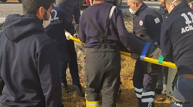 Gödet yolunda otomobil devrildi, sürücü yaralandı