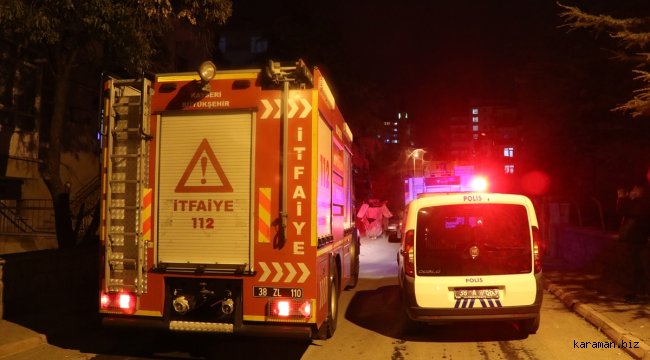 Kayseri'de bir apartman dairesinde çıkan yangın söndürüldü