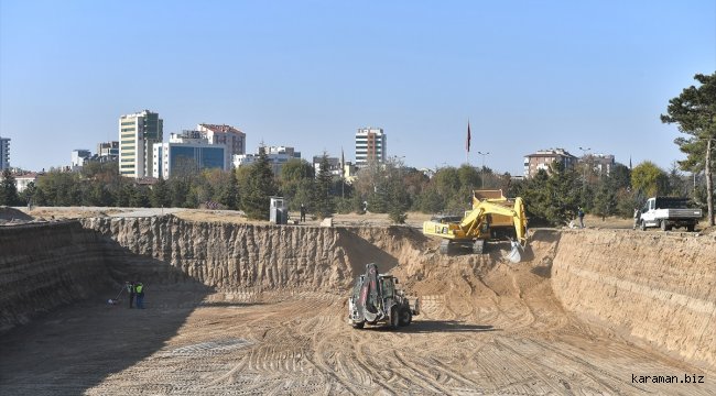 Kayseri'deki Recep Tayyip Erdoğan Millet Bahçesi'nde çalışmalar devam ediyor