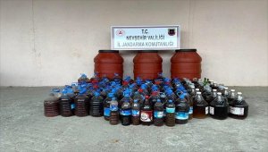 Nevşehir'de 1357 litre kaçak içki ele geçirildi