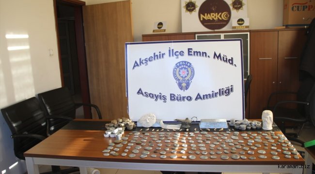 Akşehir'de tarihi eser kaçakçılığı operasyonu
