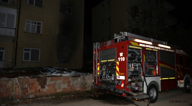 Çubuk'ta çıkan ev yangını söndürüldü