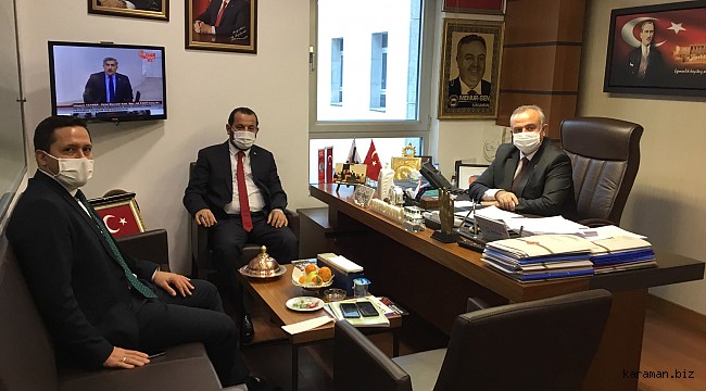 REKTÖR AKGÜL'DEN KARAMAN MİLLETVEKİLLERİNE ZİYARET