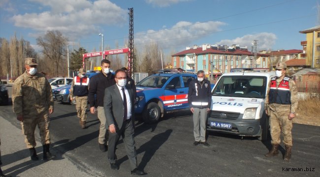 Ulaş Kaymakamı Nayman, uygulama noktasını ziyaret etti, esnafı denetledi