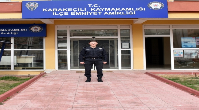 Komiser yardımcısı milli güreşçi, iş stresini minderde atıyor