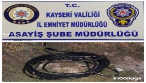 Kayseri'de kablo hırsızı yakalandı