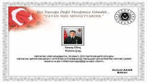 Kilis'teki hudut birliğinde görevli asker şehit oldu
