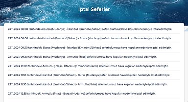 BUDO'nun 8 seferi iptal edildi