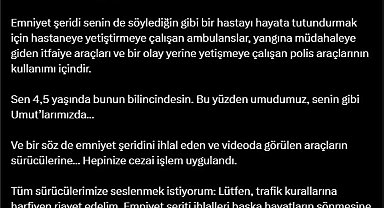 İstanbul - Bakan Yerlikaya'dan küçük çocuğa tebrik