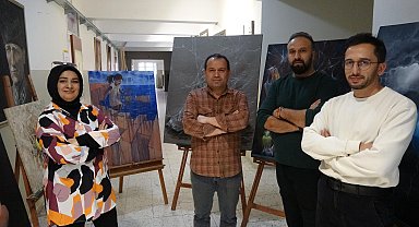 Öğretmenler resimleriyle çocuk istismarı ve şiddete dikkat çekti