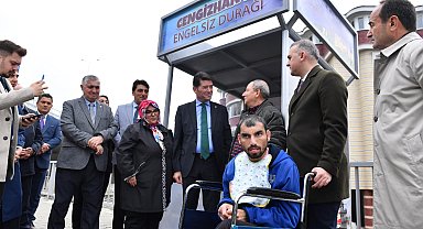 Özel gereksinimli Cengizhan'a özel durak