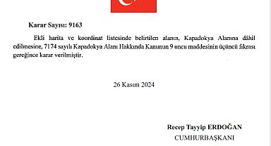 Soğanlı Vadisi, Cumhurbaşkanlığı kararıyla Kapadokya'ya dahil edildi