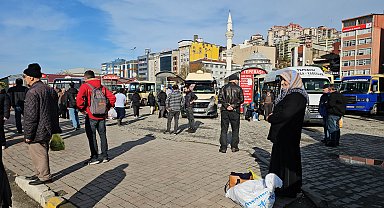 Zonguldak'ta taksi ve dolmuş esnafından kontak kapatma eylemi