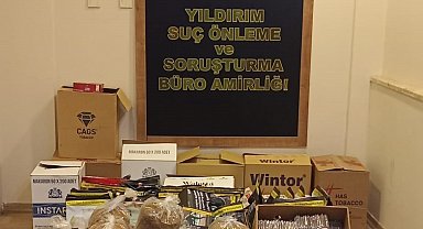 'Dur' ihtarına uymayan otomobilde kaçak tütün ele geçirildi