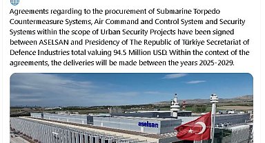 ASELSAN ve SSB arasında 94,5 milyon dolar tutarında tedarik anlaşmaları