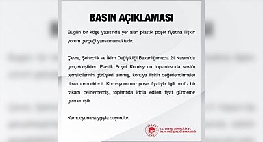 Bakanlıktan 'poşet fiyatı' açıklaması